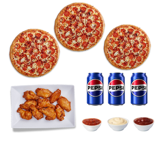 Order Hattrick Deal  (3 Large  pizza)