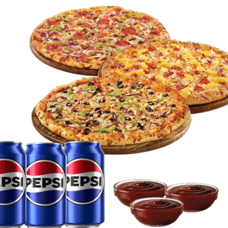 Hattrick Deal (3 Medium pizza)